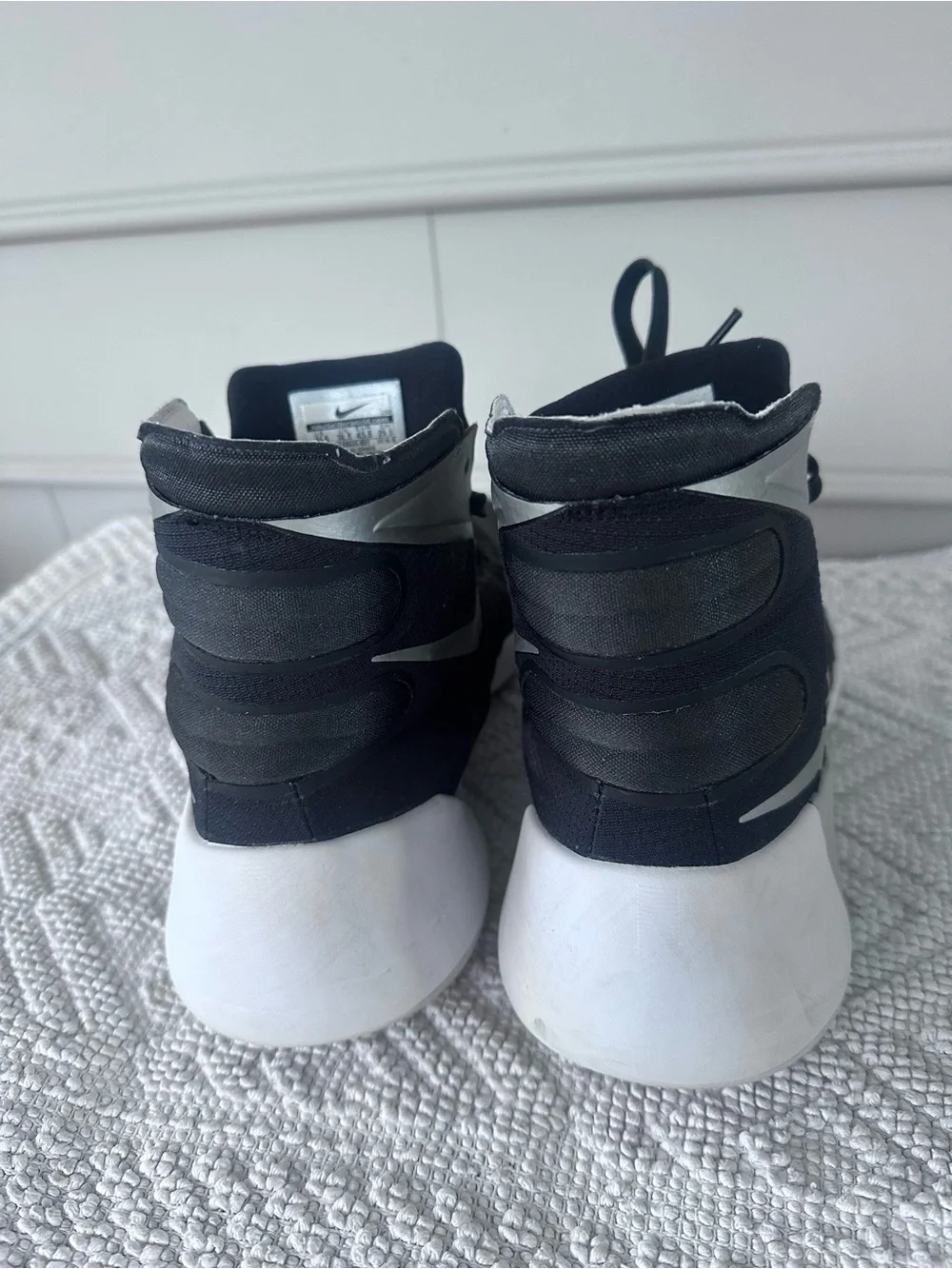 Nike Hyperdunk 2015 Black and White High-Top Basketball Sneakers